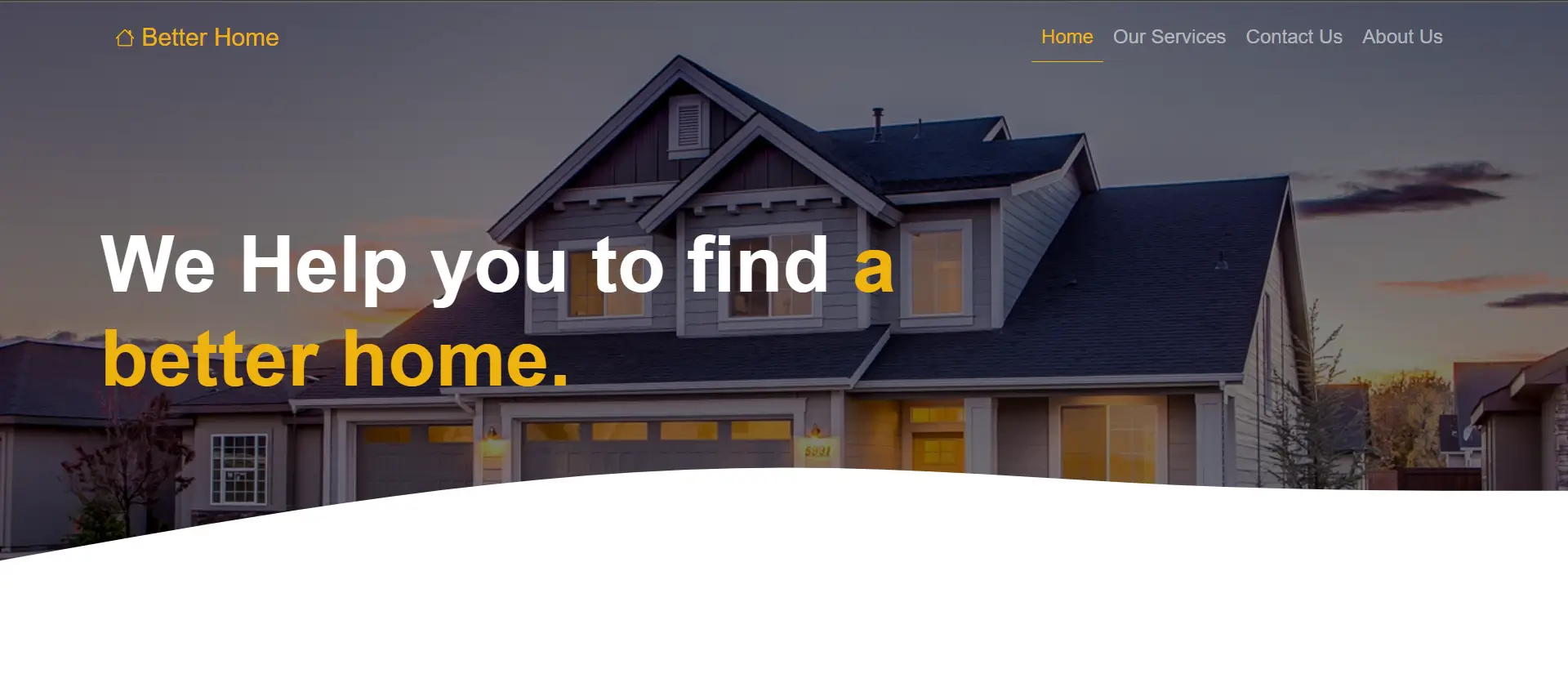 Better home landing page by Tanvir