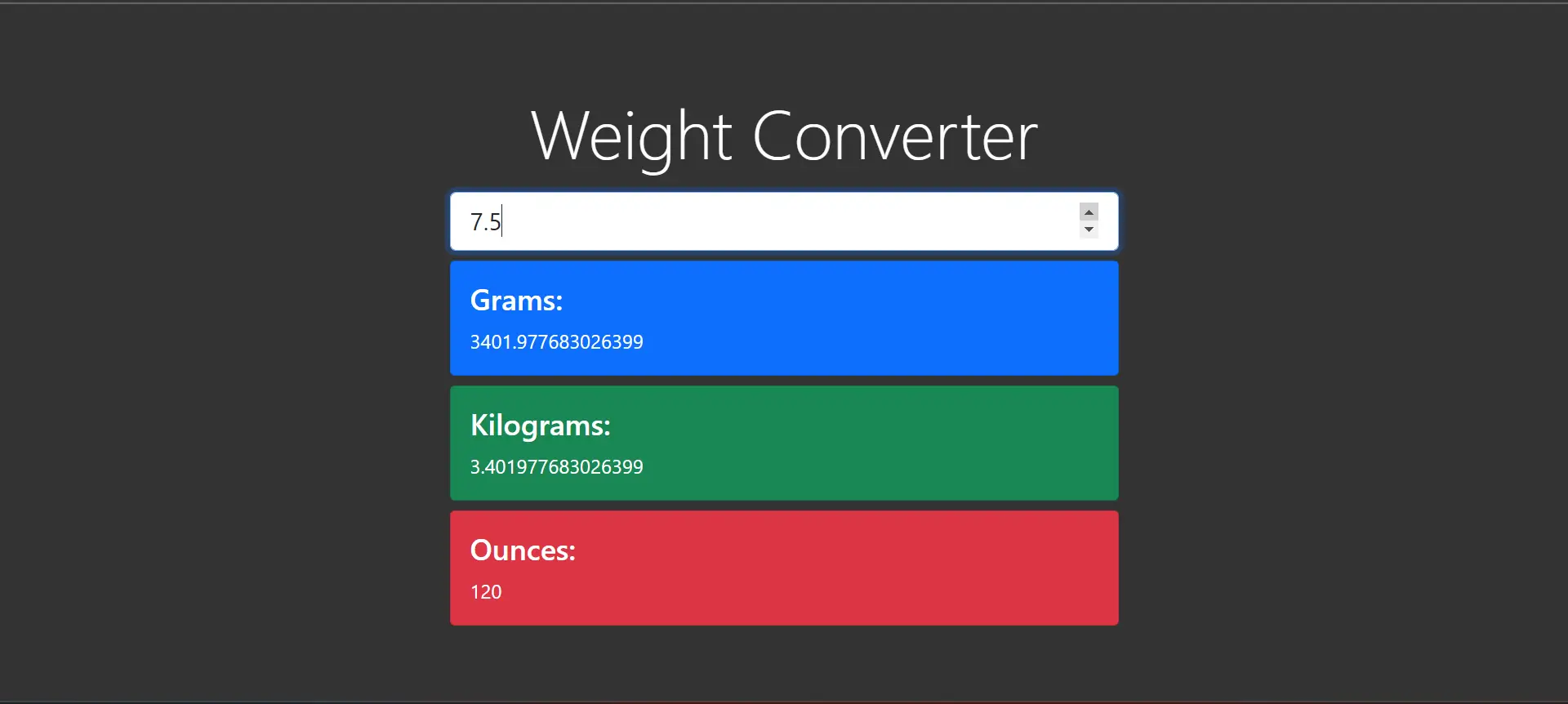 Weight Converter by Tanvir